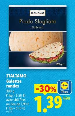 ITALIAMO Galettes rondes