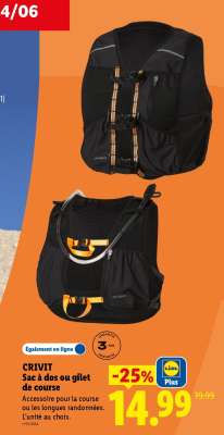 CRIVIT Sac à dos ou gilet de course
