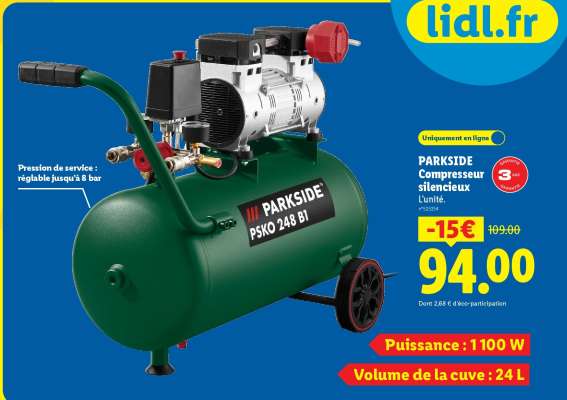 PARKSIDE Compresseur silencieux