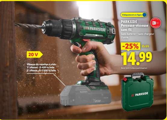 PARKSIDE Perceuse-visseuse sans fil