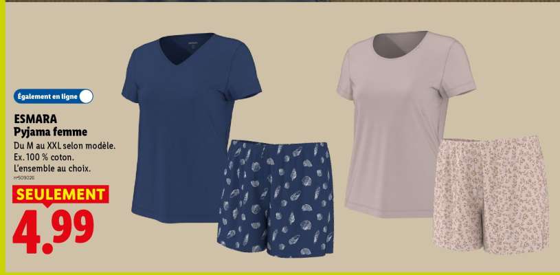 ESMARA Pyjama femme