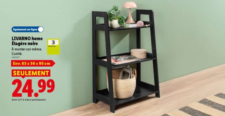 LIVARNO home Étagère noire