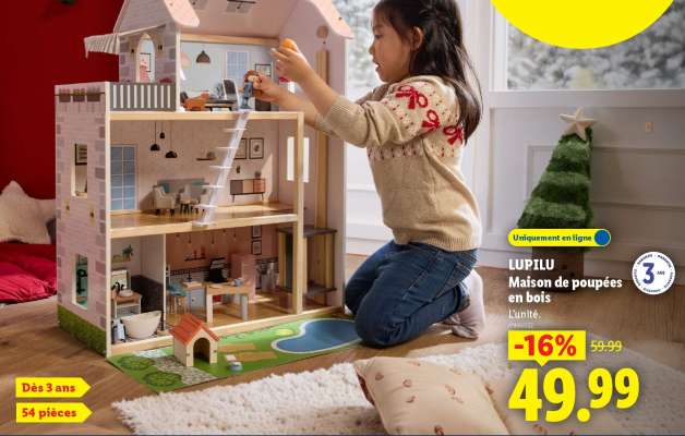 LUPILU Maison de poupées en bois