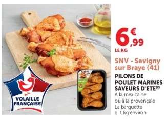 PILONS DE POULET MARINÉS SAVEURS D'ÉTÉ