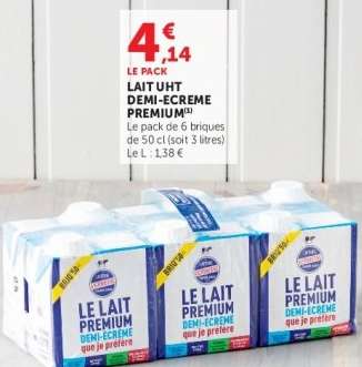LE LAIT PREMIUM DEMI-ECREME