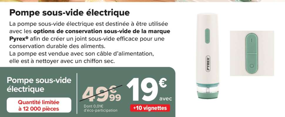 Pompe sous-vide électrique