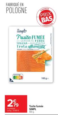 Truite fumée SIMPL