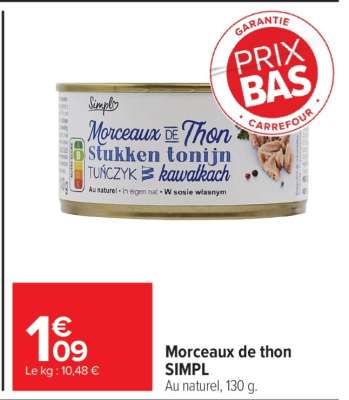 Morceaux de thon SIMPL