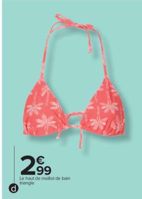 Le haut de maillot de bain triangle