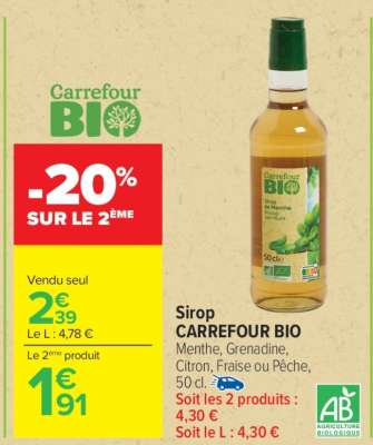 Sirop CARREFOUR BIO