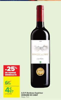 A.O.P. Bordeaux Supérieur DOMAINE DE CABAT