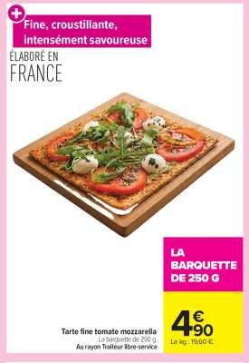 Tarte fine tomate mozzarella