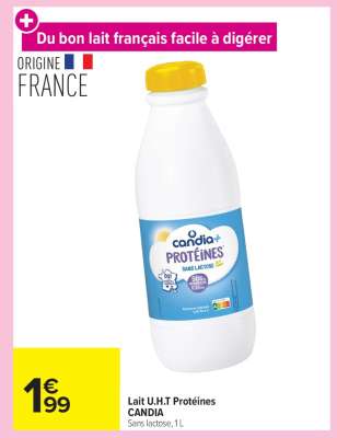 Lait U.H.T Protéines CANDIA