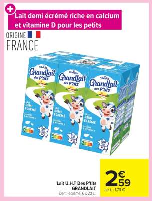 Lait U.H.T Des P'tits GRANDLAIT