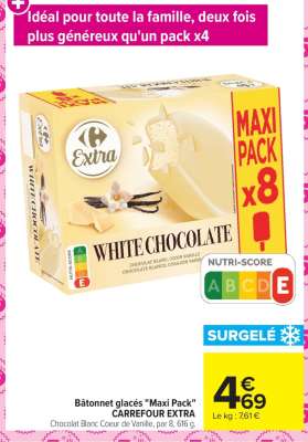 Bâtonnet glacés 'Maxi Pack' CARREFOUR EXTRA