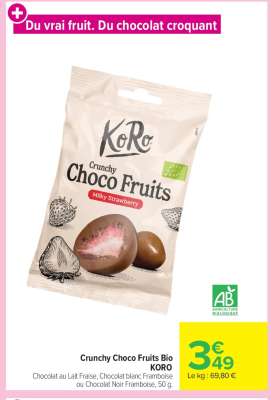 Crunchy Choco Fruits Bio KORO