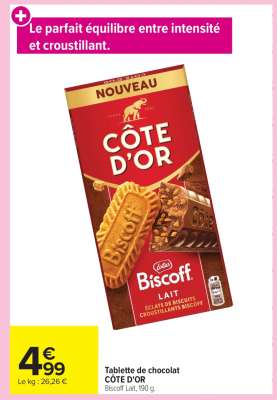 TABLETTE DE CHOCOLAT “CÔTE D’OR”