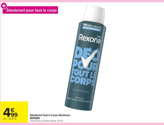Déodorant Tout le Corps Atomiseur REXONA
