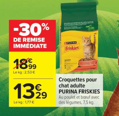Croquettes pour chat adulte PURINA FRISKIES