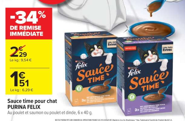 Sauce time pour chat PURINA FELIX