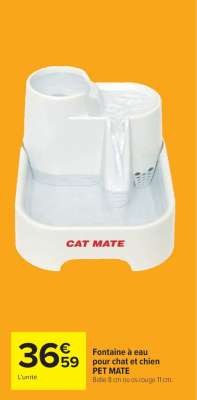 Fontaine à eau pour chat et chien PET MATE