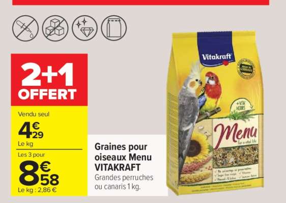 Graines pour oiseaux Menu VITAKRAFT