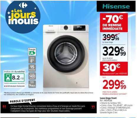 Lave Linge Frontal Hisense