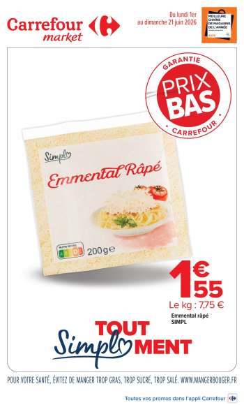 Catalogue Carrefour Market - 01/06/2026 - 21/06/2026.