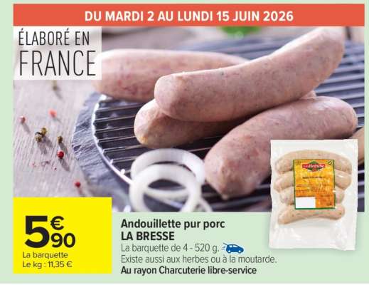 Andouillette pur porc LA BRESSE