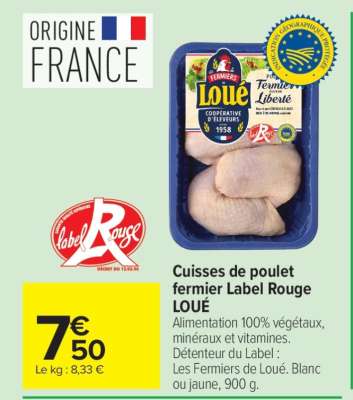 Cuisses de Poulet fermier Label Rouge LOUÉ