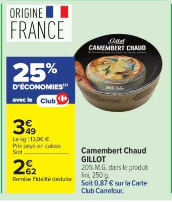 Camembert chaud GILLOT