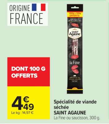 Spécialité de Viande Séchée Saint Agaune