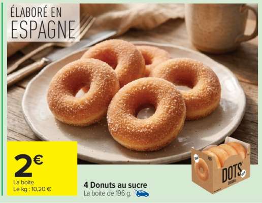 4 Donuts au sucre