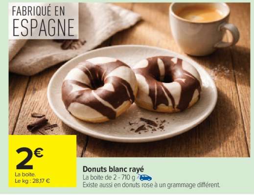 Donuts blanc rayé