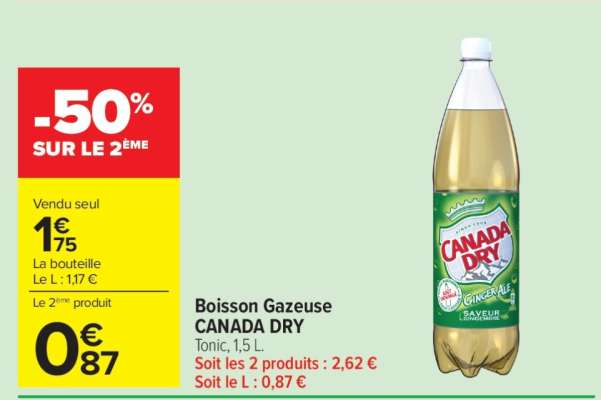 Boisson Gazeuse CANADA DRY