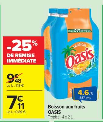 BOISSON AUX FRUITS 'OASIS'