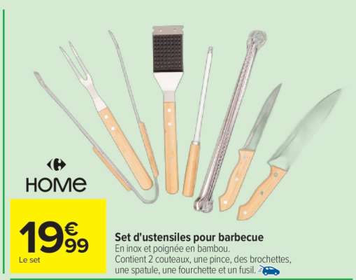 Set d'ustensiles pour barbecue