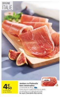 Jambon cru Pastorello sans conservateur
