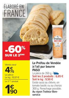 Le Préfou de Vendée à l'Ail Pur Beurre PASO