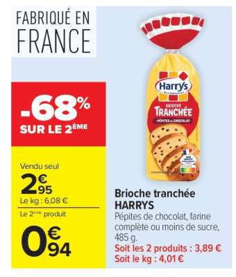 Brioche Tranchée "Harrys"
