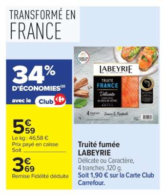 TRUITE FUMÉE "LABEYRIE"