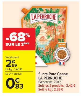 Sucre Pure Canne La Perruche