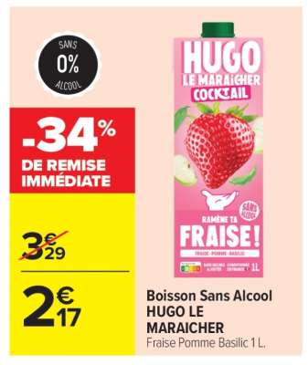 Boisson Sans Alcool HUGO LE MARAICHER
