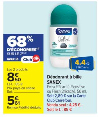 Déodorant à bille SANEX