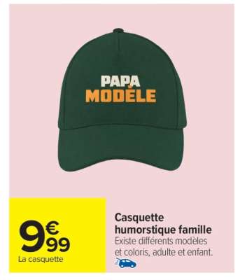 Casquette humoristique famille