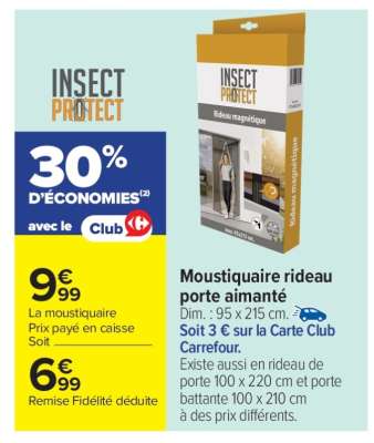 Moustiquaire rideau porte aimanté