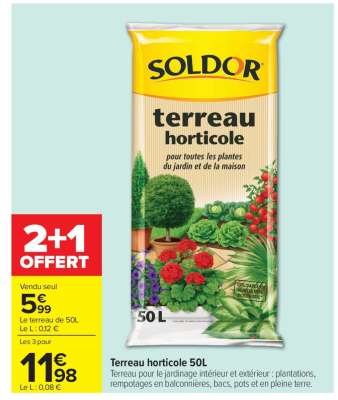 TERREAU HORTICOLE 50L