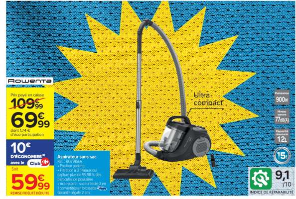Aspirateur sans sac