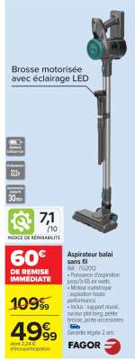 Aspirateur balai sans fil