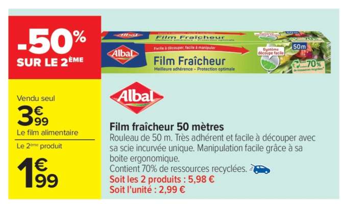Film fraîcheur 50 mètres